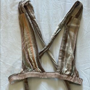 Earthy Strappy Plaid Top